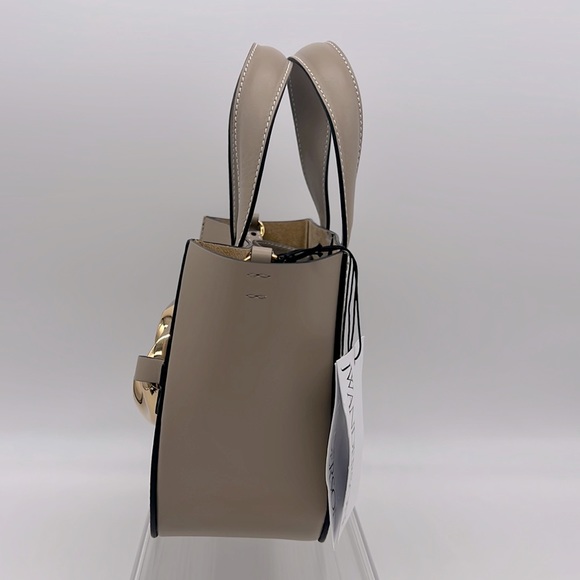 JW ANDERSON NEW Mini Chain Leather Tote Taupe - Picture 5 of 14